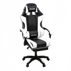 Кресло 1209-1 КИНГКУЕЕН, цвет черный/белый, 1209-1-блаcк-вхите-масс / KINGQUEEN, 1209-1-black-white-mass