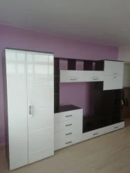 Гостиная Коста Венге Белый глянец