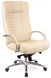 Кресло руководителя Атлант АЛ М кожа Бежевый / Atlant AL M