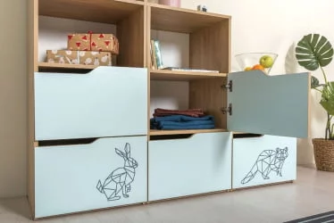 Комплект мебели для детской Гудвин 004 Гикори Рокфорд Натуральный Мята Бензин