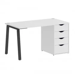 Стол письменный ХОМЕ ОФФИCЕ ВР.СП-3-138.4.А Белый/Антрацит металл / HOME OFFICE VR.SP-3-138.4.A