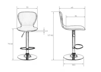 Барный стул ДОБРИН ЕЛИСА Черный / DOBRIN ELISA