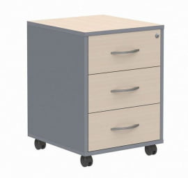 Тумба подкатная ИМАГО ТМ-3.А Клен Металлик / IMAGO