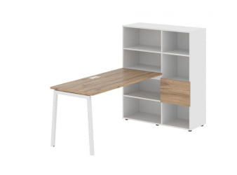 Рабочая станция ЕДИС ЕЛРСТ 1115 Дуб Денвер светлый Белый Белый / EDIS ELRST