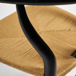 Стул ВИСХБОНЕ (мод.CБ2212) дерево вяз, 57*50.5*79.5, черный / WISHBONE (mod.CB2212)