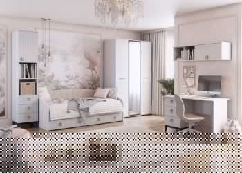 Детская кровать Шарлиз, белый снег