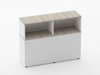 Тумба комбинированная высокая для рабочего модуля Дека 9.04.145 Дуб Сантана светлый/Белый / Deka