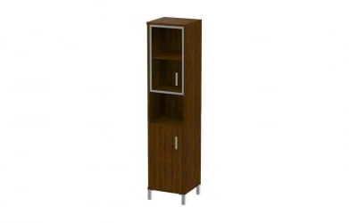 Стеллаж стекло в раме В431.9 Р Орех Даллас / R