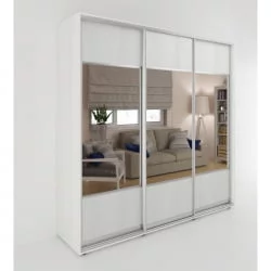 Трехстворчатый шкаф Акцент-Дуэт Д 2100х600 Выбеленное дерево