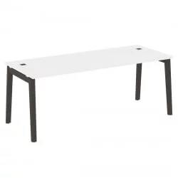 Стол рабочий руководителя ОНИКС ВООД ОВ.СРР-6.8 Белый Бриллиант/Темный / ONIX WOOD OW.SRR-6.8