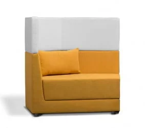 Диван металл Элемент 2В2 Желтый/Белый