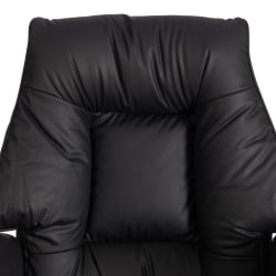 Кресло руководителя БРООКЛЙН кожзам, черный / BROOKLYN