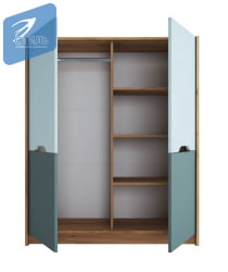 Шкаф РИCХ ШК-004 Мята/Сумеречный голубой/дуб крафт золотой / RICH