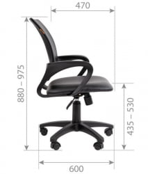 Кресло оператора CХАИРМАН 696 ЭКО Серый / CHAIRMAN