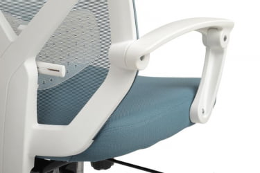 Кресло Оливер РCХ В-203АC Белый пластик/Синий / Oliver RCH W-203AC