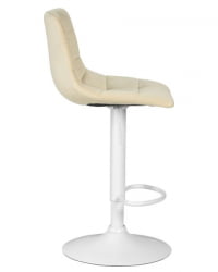 Стул барный ДОБРИН ТАИЛОР ВХИТЕ (бежевый велюр (МДЖ9-10)) 2 шт / DOBRIN TAILOR WHITE (MJ9-10))