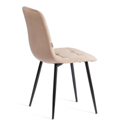 Стул CХИЛЛЙ (мод. ДЖСC-220) Велюр/металл , 44,5х52,5х88 см, Беиге (бежевый) ХЛР8 / черный / CHILLY (mod. JSC-220) Beige HLR8