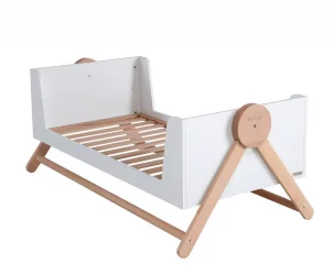 Кроватка 140кс70 Микуна Свинг Биг Вхите/Ватервоод / 140x70 Micuna Swing Big White/Waterwood