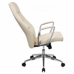 Кресло руководителя БРАБИКС ПРЕМИУМ Адепт ЕКС-752, синхромеханизм, алюминий, экокожа, бежевое / BRABIX PREMIUM Adept EX-752,