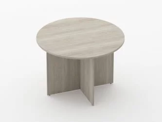 Стол для переговоров круглый Глассй 2.12 Дуб сантана светлый / Glassy