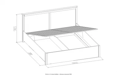 Двуспальная кровать я ящиком Шерлоcк 41.2 Орех шоколадный (спальня) / Sherlock