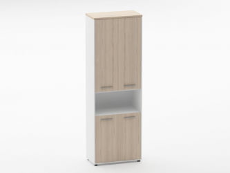 Шкаф 5 широкий закрытый, с нишей Дека 10.23.151 Туя/Белый / Deka
