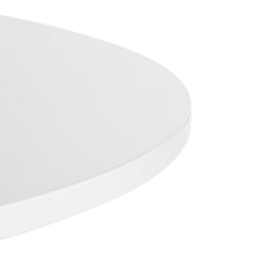 Обеденный стол УРАНУС ЛДСП/металл, 90кс90кс77 см, Белый/Черный / URANUS 90x90x77