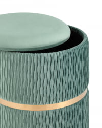 Пуф Джесси с ящиком велюр Бирюзовый