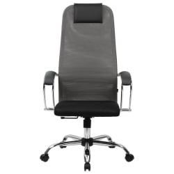 Кресло руководителя БРАБИКС ПРЕМИУМ Ултимате ЕКС-800 хром Черное/серое / BRABIX PREMIUM Ultimate EX-800