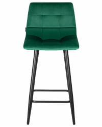 Стул полубарный ДОБРИН ОЛИВИА (черные матовые ножки, зелёный велюр (108-64)) / DOBRIN OLIVIA