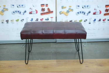 Банкетка Лейд 800кс400 кожа бордовая / 800x400