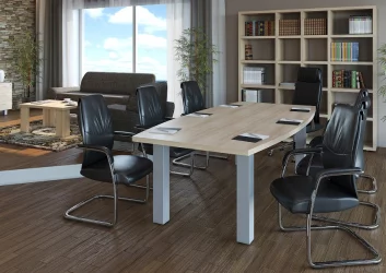 Стол переговорный ЙАЛТА ЛТ-СП2 Снежная Патина / YALTA LT-SP2