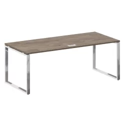 Стол руководителя прямой без тумбы СХИФТ СК.СР-200 Тиквуд Темный/Антрацит / SHIFT SK.SR-200