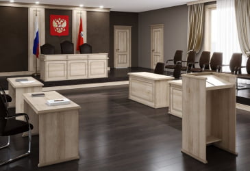 Комплект мебели для зала суда РАТУМ №2 Бук Тиара / RATUM