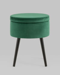 Пуф Клайс с ящиком велюр Зеленый