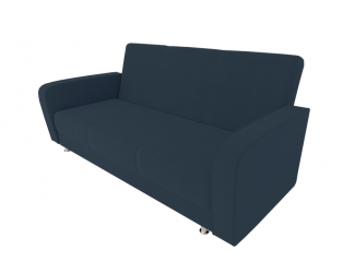 Диван Кристина (Большой диван) (Берхоусе) Цвет фасада: Синий Велюто 54; Тип: Прямой; Материал фасада: Металл/Велюр / (Berhouse)