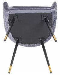 Стул обеденный ДОБРИН МАРЙ Серый велюр 1922-19 / DOBRIN MARY