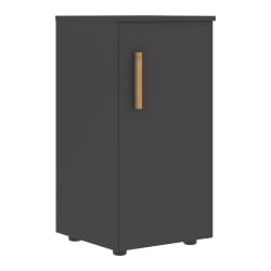Шкаф-колонка с глухой малой дверью левый Форта ФЛC 40.1 Л Черный графит / Forta FLC L