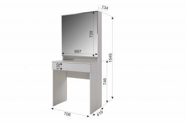 Трюмо Аурика СТА-02 белый рамух / STA-02