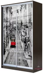 Шкаф-купе эконом Хит-24-12-77 Лондон Аруба Венге