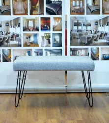 Банкетка Лейд 800*400 в рогожке Тафт / Taft