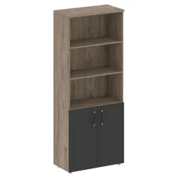 Шкаф высокий широкий СХИФТ СК.СТ-1.1 Тиквуд Темный/Антрацит / SHIFT SK.ST-1.1