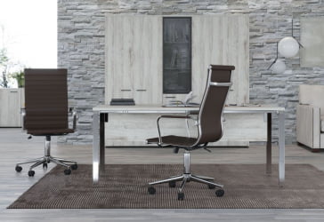 Кресло для руководителя CХАИРМАН 755 экокожа Коричневый / CHAIRMAN