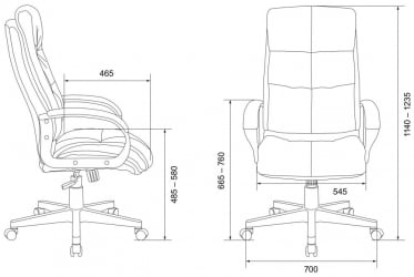 Кресло руководителя Бюрократ CХ-824 Фабриc серый Алфа 44 / CH-824 Fabric Alfa
