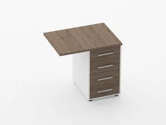 Тумба приставная Дека 9.05.08 Дуб Верцаска/Белый / Deka