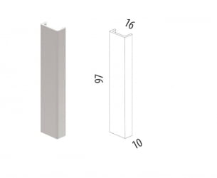 Заглушка ЗЦП1 торцевая Светло-серая