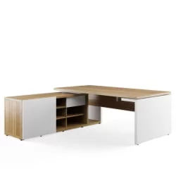 Стол рабочий на опорной креденции левый ЗИО28510431 Орех / ZIO28510431