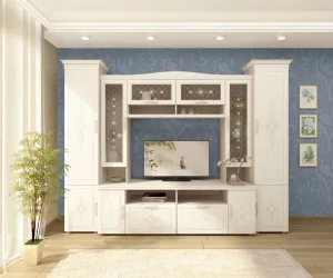 Шкаф для книг Венеция 32.16 Сосна Астрид Ваниль