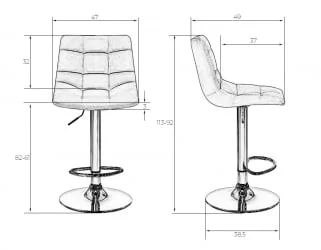 Стул барный ДОБРИН ТАИЛОР Пудрово-розовый велюр МДЖ9-32 / DOBRIN TAILOR MJ9-32