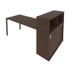Рабочая станция с опорным шкафом-купе Метал Сйстем Б.РС-СШК-3.4 Венге/Антрацит / Metal System